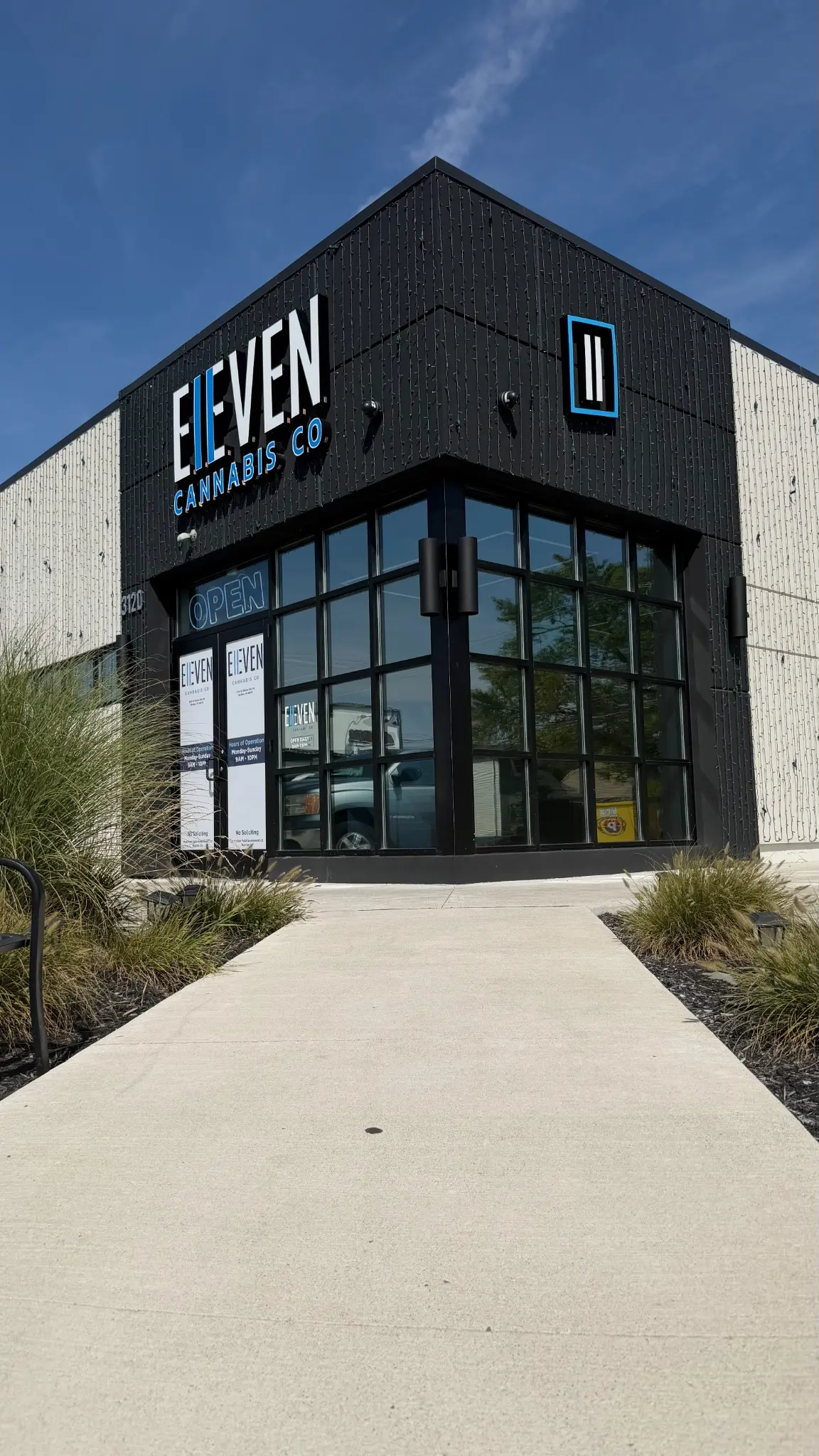 Eleven Cannabis Co. storefront entrance in Berkley, Michigan