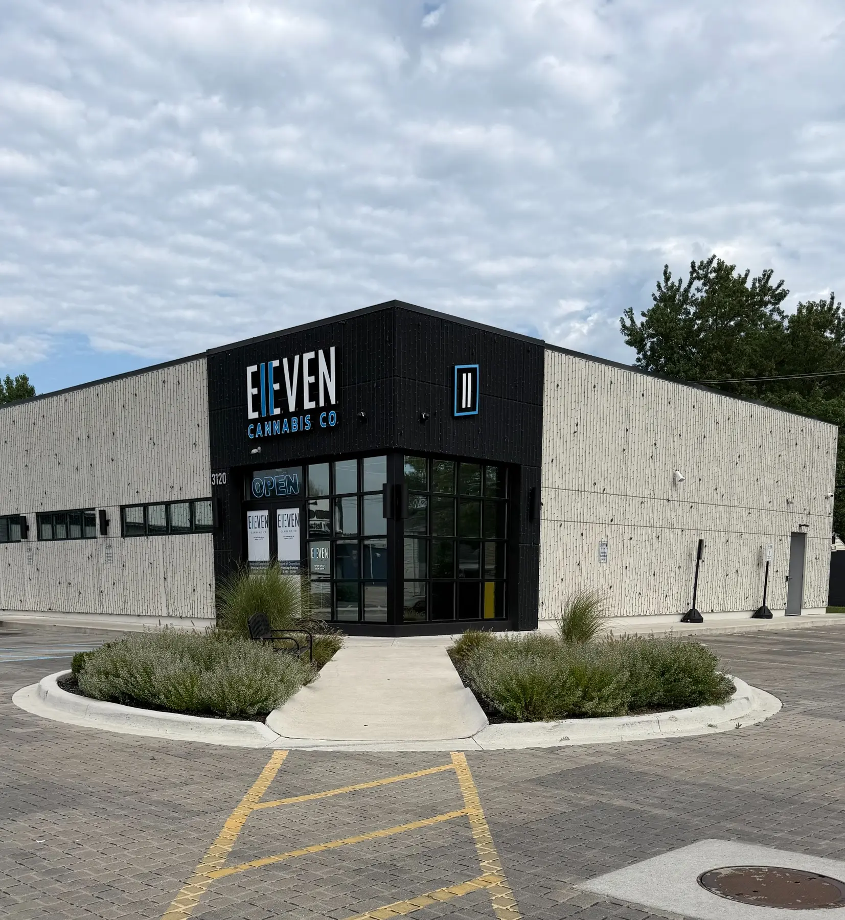 Front entrance of Eleven Cannabis Co. in Berkley